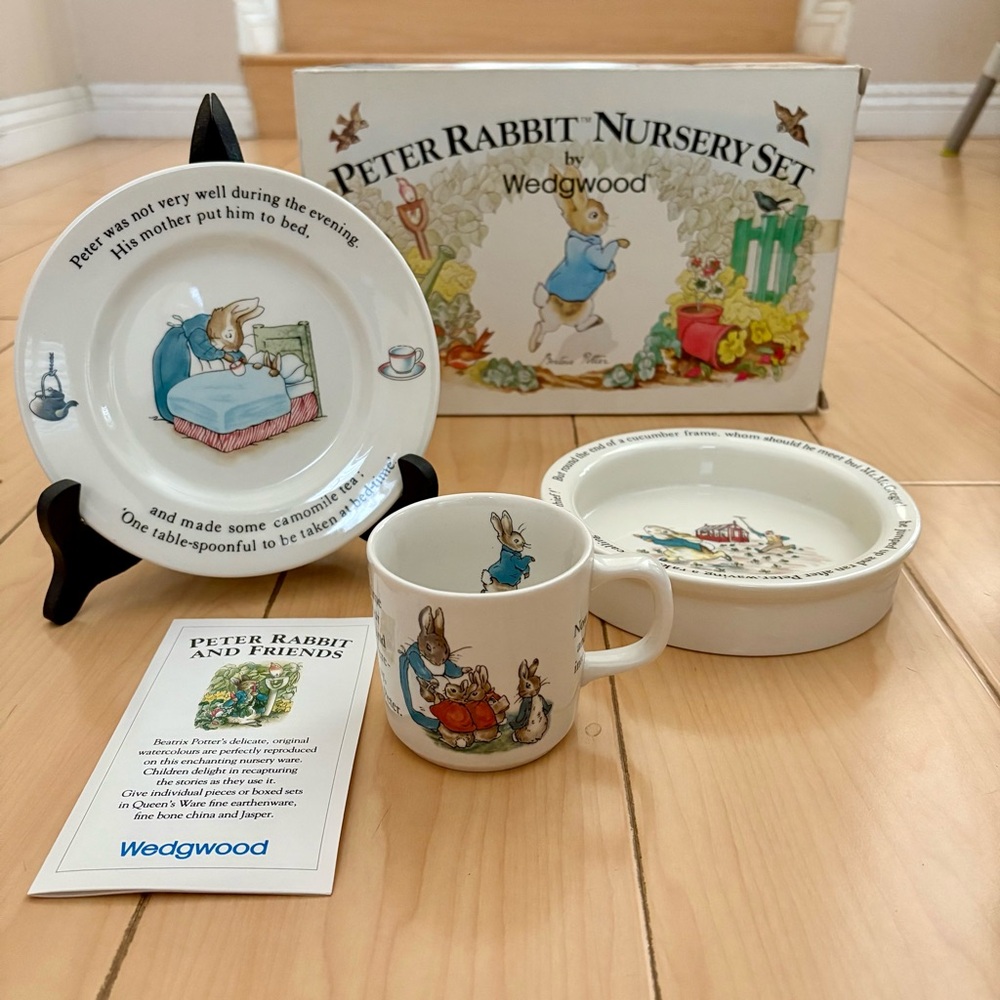 Peter Rabbit Nursery Set by Wedgwood New in Box